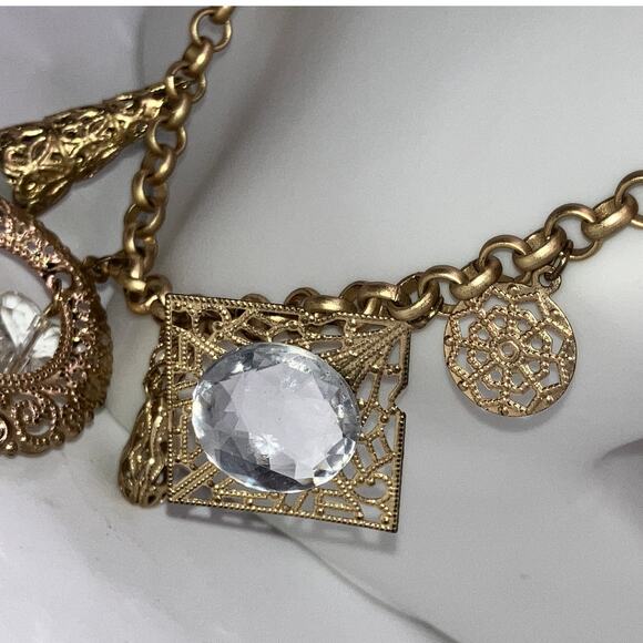 Vintage Filigree Charms Gold-Tone 18 1/8" Necklace! - Picture 16 of 16